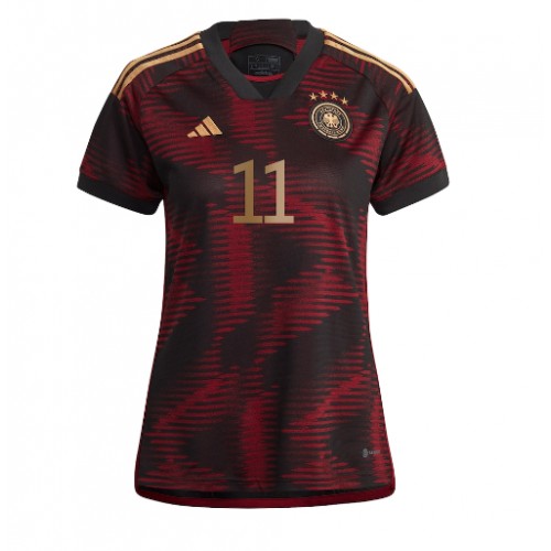 Tyskland Mario Gotze #11 Bortedrakt Kvinner VM 2022 Kortermet Tyskland Mario Gotze #11 Bortedrakt Kvinner VM 2022 Kortermet
